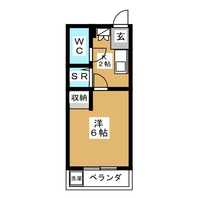 プリオール新宿(1K/2階)の間取り写真