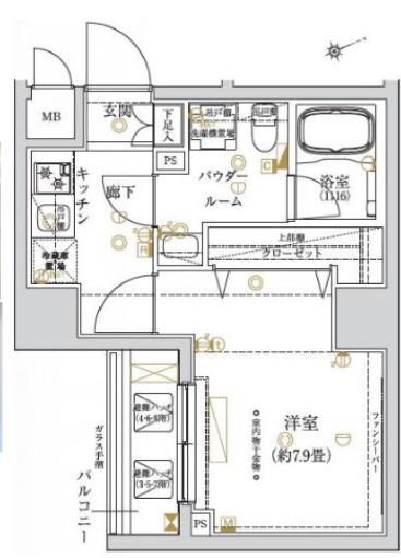 REGALIZ大塚(1K/8階)の間取り写真