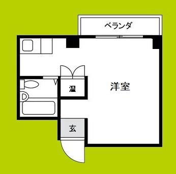 ヒューマンビレッジ(ワンルーム/5階)の間取り写真