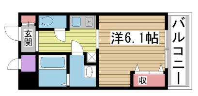 KITANO FLATS PLUS(ワンルーム/3階)の間取り写真