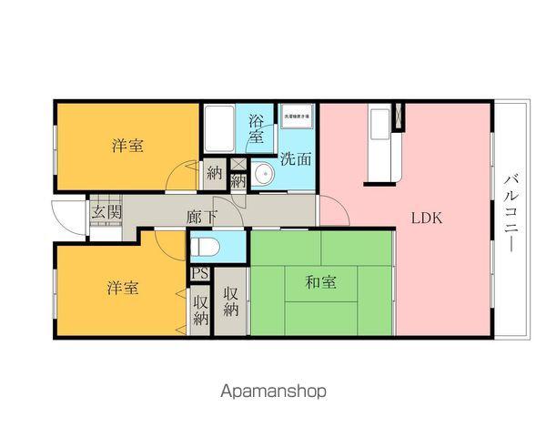 アネックス岸和田(3LDK/6階)の間取り写真