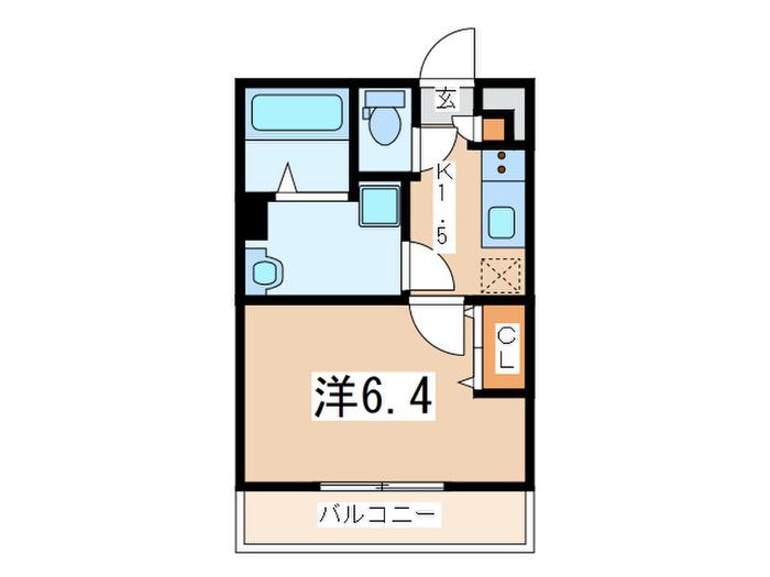 リブリ・華さがみ野(1K/2階)の間取り写真