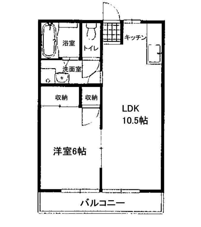 光マンションI(1LDK/2階)の間取り写真