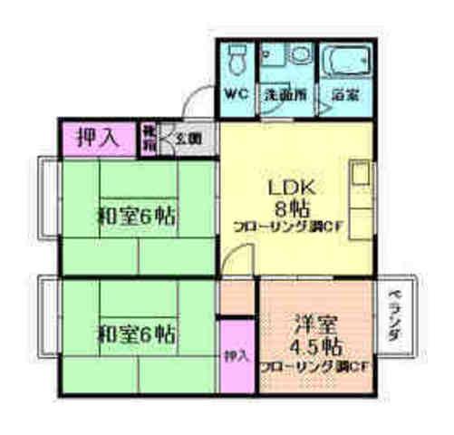 ファミール(3LDK/2階)の間取り写真