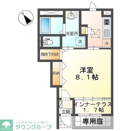 GRACERY(1K/1階)の間取り写真