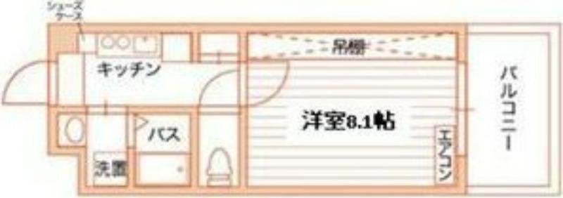 アビタシオン名駅南(1K/7階)の間取り写真