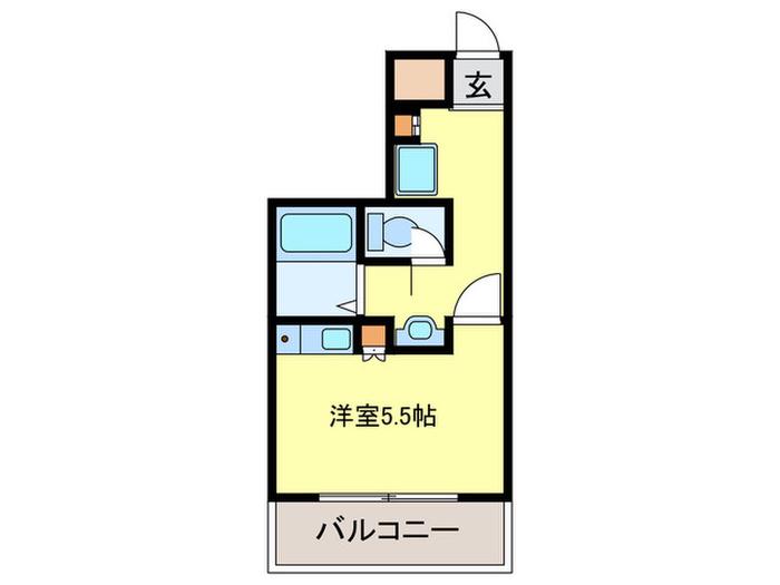シティマンション大橋南NO.10(1K/4階)の間取り写真