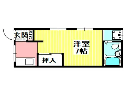 久保コーポ(1K/2階)の間取り写真