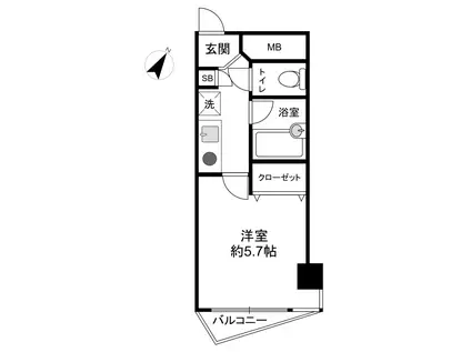 エンジェルハイツ(1K/3階)の間取り写真