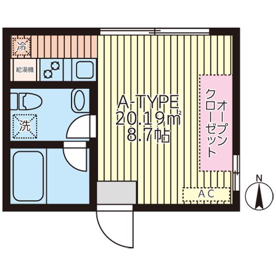 THE CUBE(ワンルーム/5階)の間取り写真