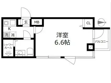 メゾン・TGS(1K/2階)の間取り写真