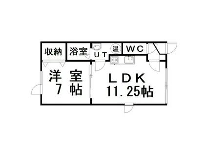グランカーサ昭和北(1LDK/1階)の間取り写真