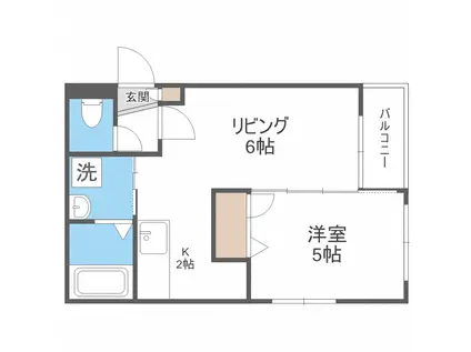 メゾン クー・ドゥ・クールIV(1LDK/1階)の間取り写真