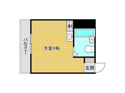 メゾンユタカ3(ワンルーム/4階)の間取り写真