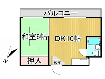 リリーフレジデンス井口(1LDK/3階)の間取り写真