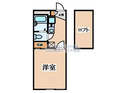 レオパレスドリーム田中21(1K/1階)の間取り写真