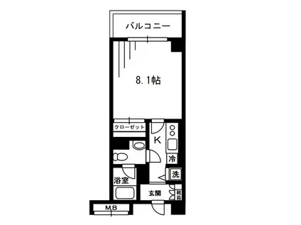 レジディア荻窪(1K/2階)の間取り写真