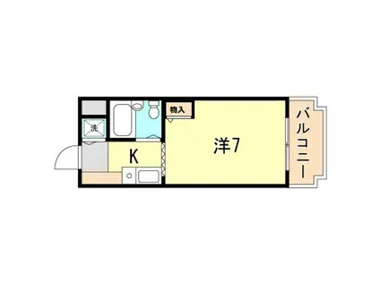 ジョイフル長田(ワンルーム/3階)の間取り写真