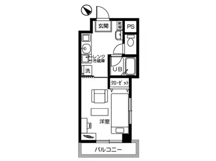 ファーニッシュド・ステイ長野東栗田(1K/3階)の間取り写真