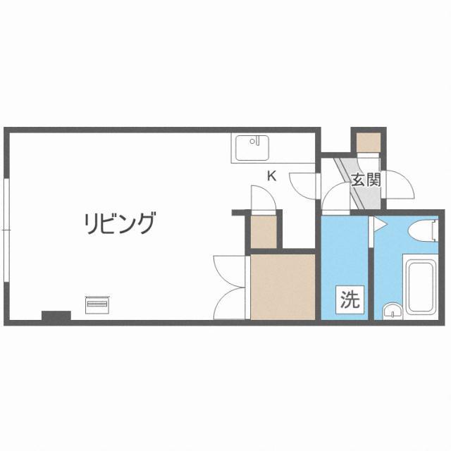 コア177(ワンルーム/2階)の間取り写真