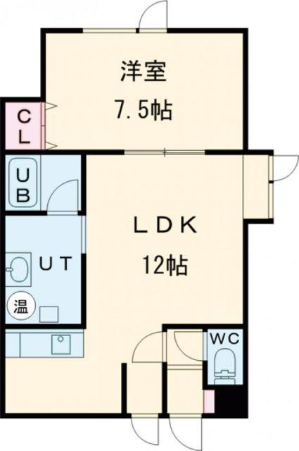 シャトーツイン(1LDK/2階)の間取り写真