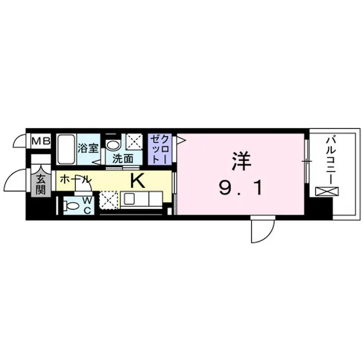 インサイド レター 6階階 間取り