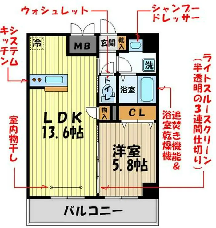 グランパルク小金井 4階階 間取り