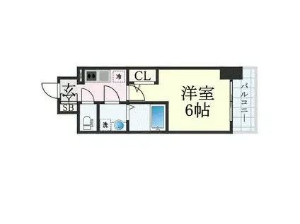 エスリード大阪プライムゲート(1K/6階)の間取り写真