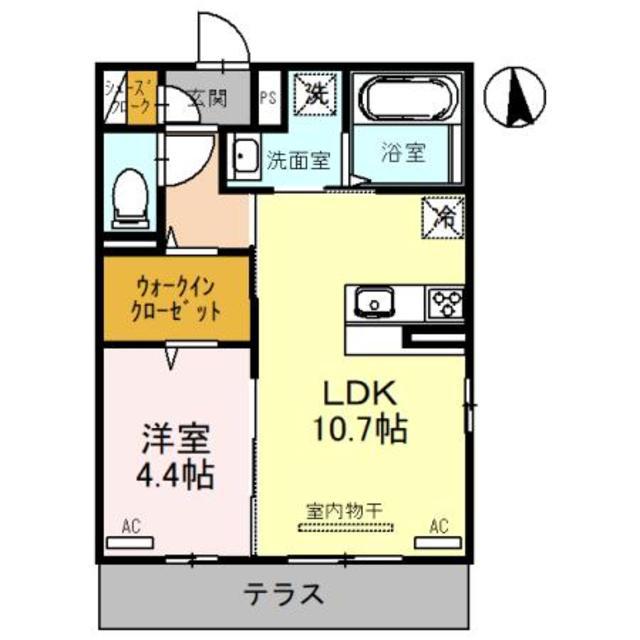 VIER CASAD(1LDK/1階)の間取り写真