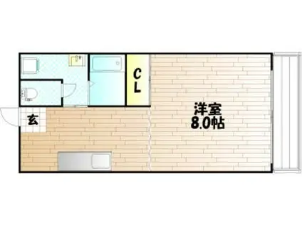 スカーレットハイム(1K/3階)の間取り写真