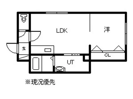 アネックス春光(1LDK/1階)の間取り写真