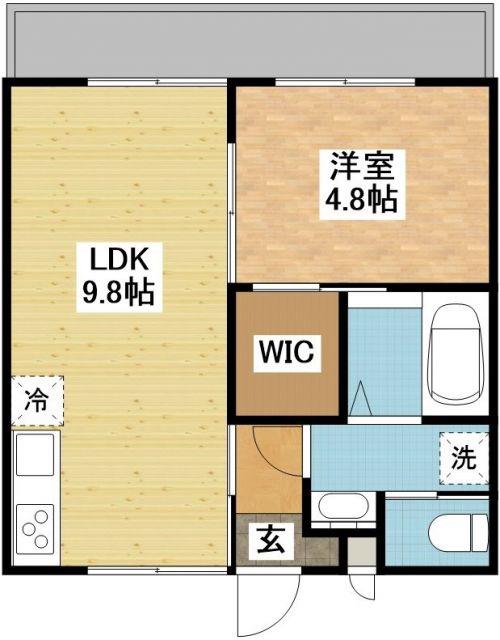 MODERN PALAZZO矢上(1LDK/1階)の間取り写真