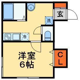 IDEAL HOUSE(1K/1階)の間取り写真