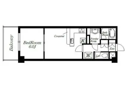 キョウシンプラザ保土ヶ谷(1LDK/2階)の間取り写真