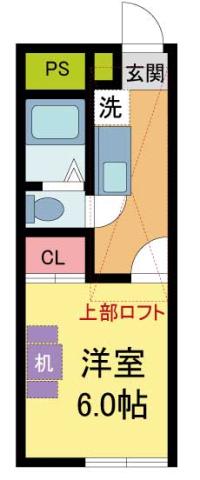 サニーガーデン宝塚(1K/2階)の間取り写真