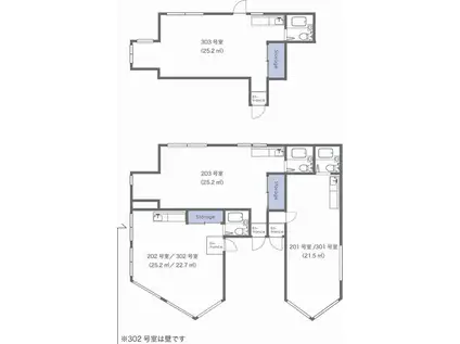 Mプラザ6神明(ワンルーム/3階)の間取り写真