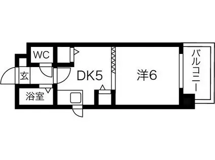 サポナール円山(1DK/2階)の間取り写真