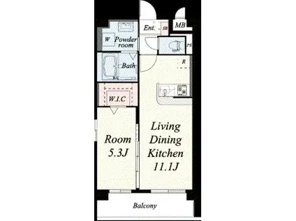 レトワール吉塚(1LDK/1階)の間取り写真