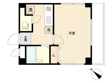 ザ・レジデンス行徳III(1K/6階)の間取り写真