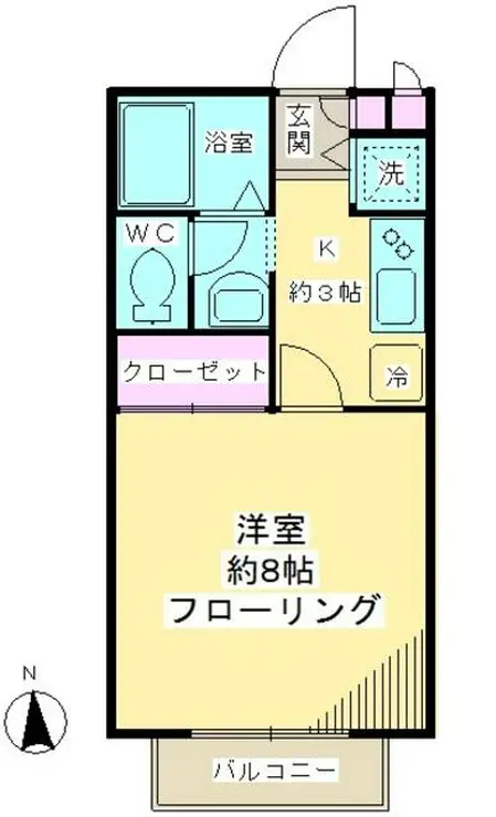 アルブル府中 1階階 間取り