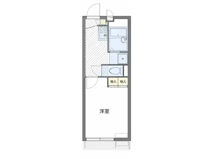 七国レオン(1K/1階)の間取り写真