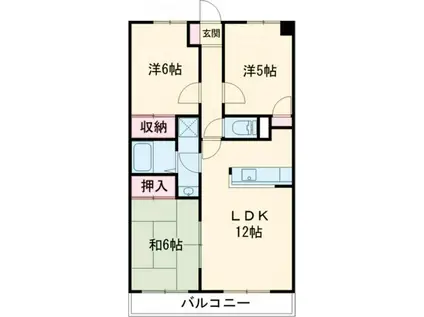 アクティーII(3LDK/4階)の間取り写真