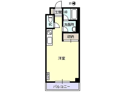 T・アベニュー(ワンルーム/2階)の間取り写真