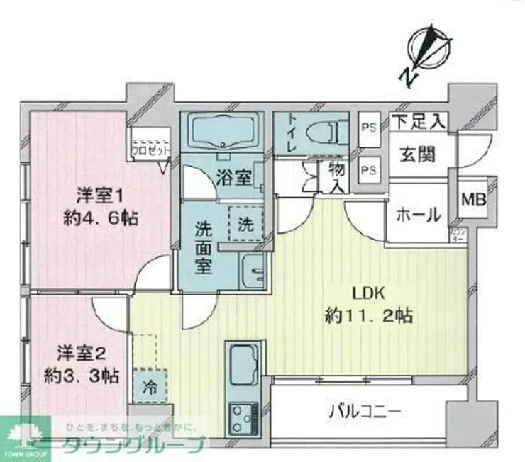 シャトー東洋南青山 2階階 間取り