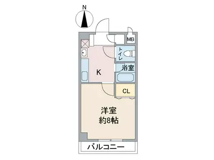 レージュ ウエスト(1K/5階)の間取り写真