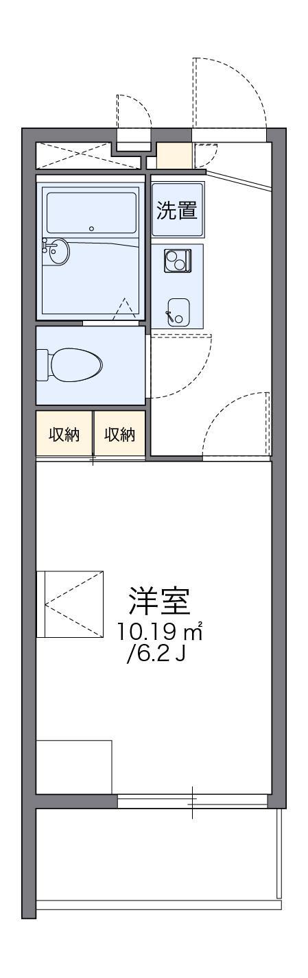 レオパレスハーモニーランドI(1K/2階)の間取り写真