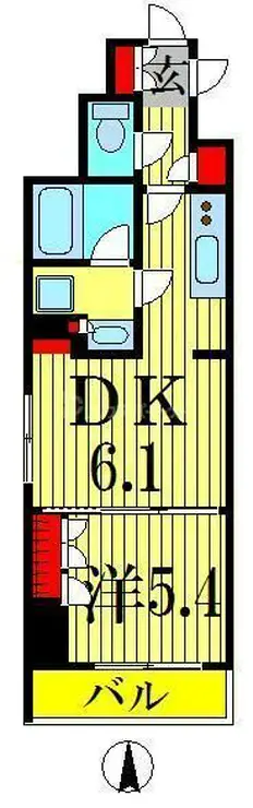 レジデンス両国駅前 3階階 間取り
