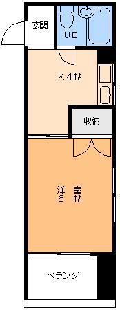 メゾン平井(1K/4階)の間取り写真