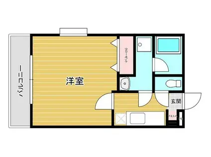 東古松S-1ビル(1K/2階)の間取り写真