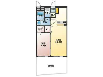 ユーミー三葛(1LDK/1階)の間取り写真